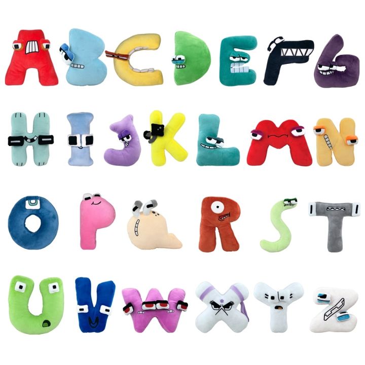 26 Alphabet Lore Plush Toy Stuffed Doll Preschool Educational English ABC  Letter Toy for Kids Gifts